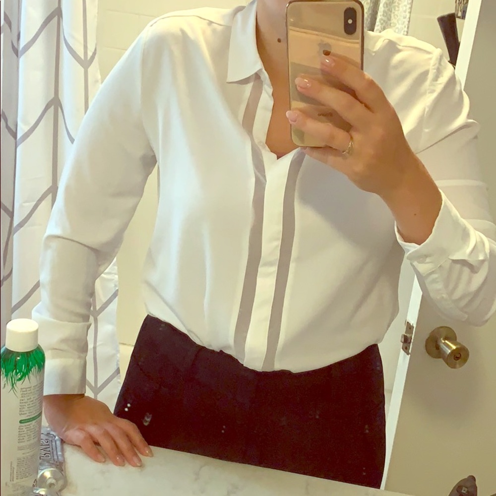 Banana republic white button down